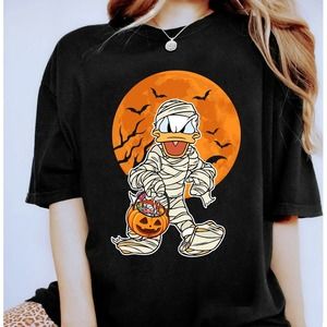 Disney Donald Duck Mummy And Pumpkin Lantern Halloween Shirt